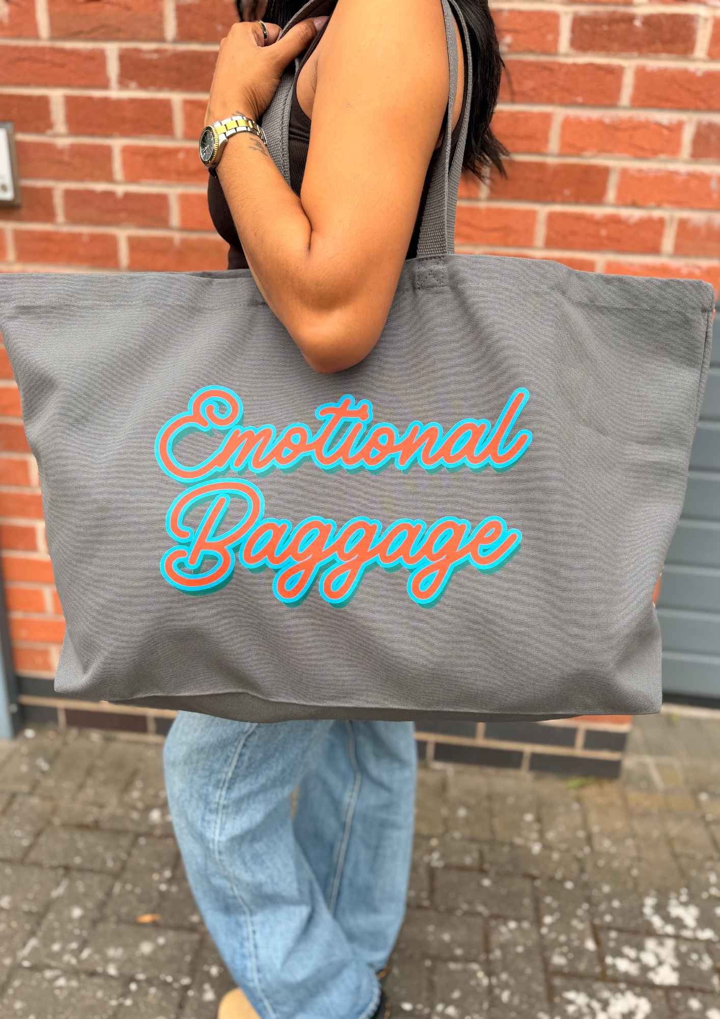 Emotional Baggage - Slouchy oversize Tote
