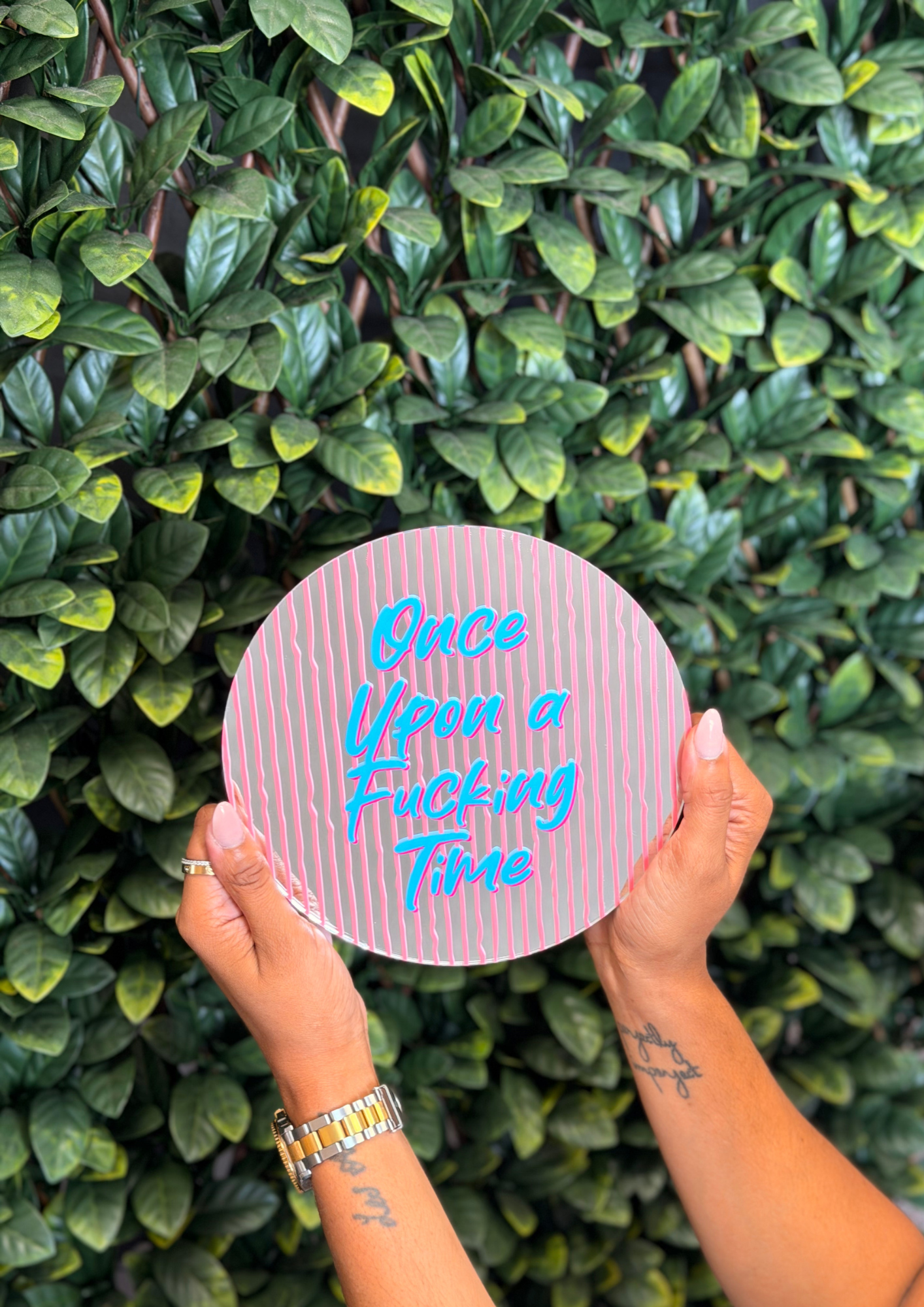 Once Upon a Fucking Time Circular Mirror