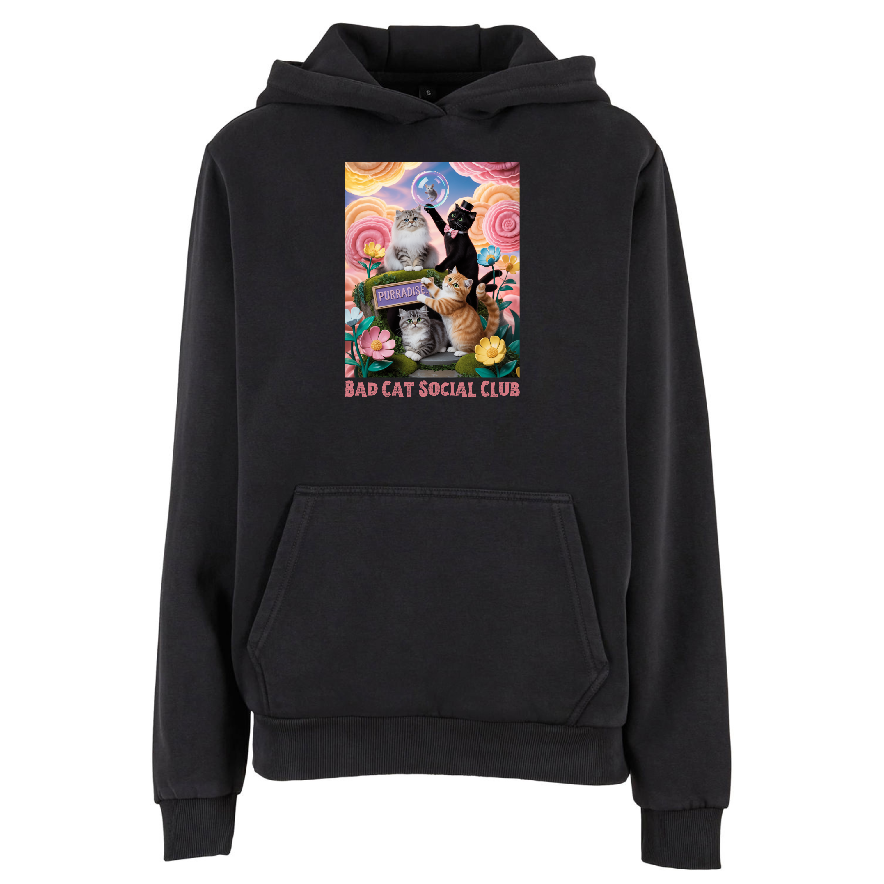 PURRADISE Acid Wash Vintage Heavy Hoodie