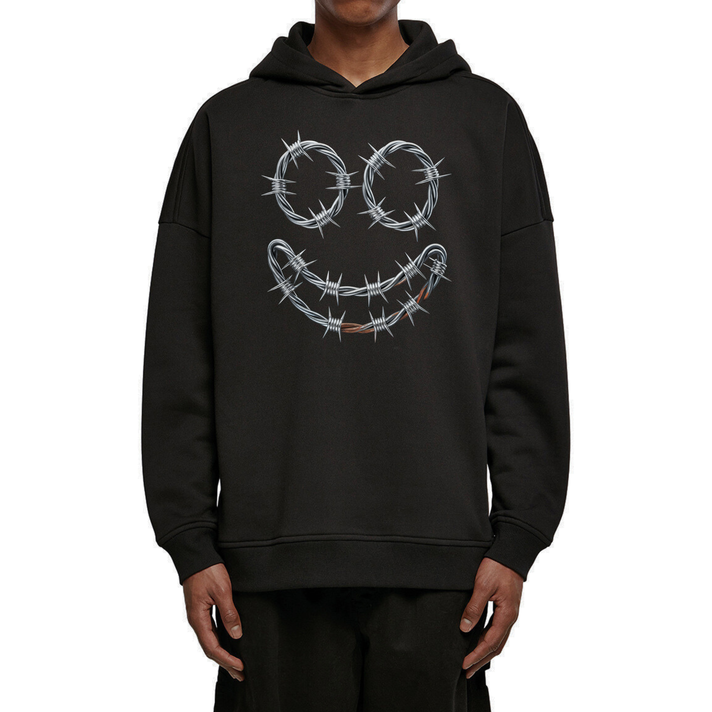 FAKE SMILE Oversized Hoodie — Looks Happy. Isn’t.