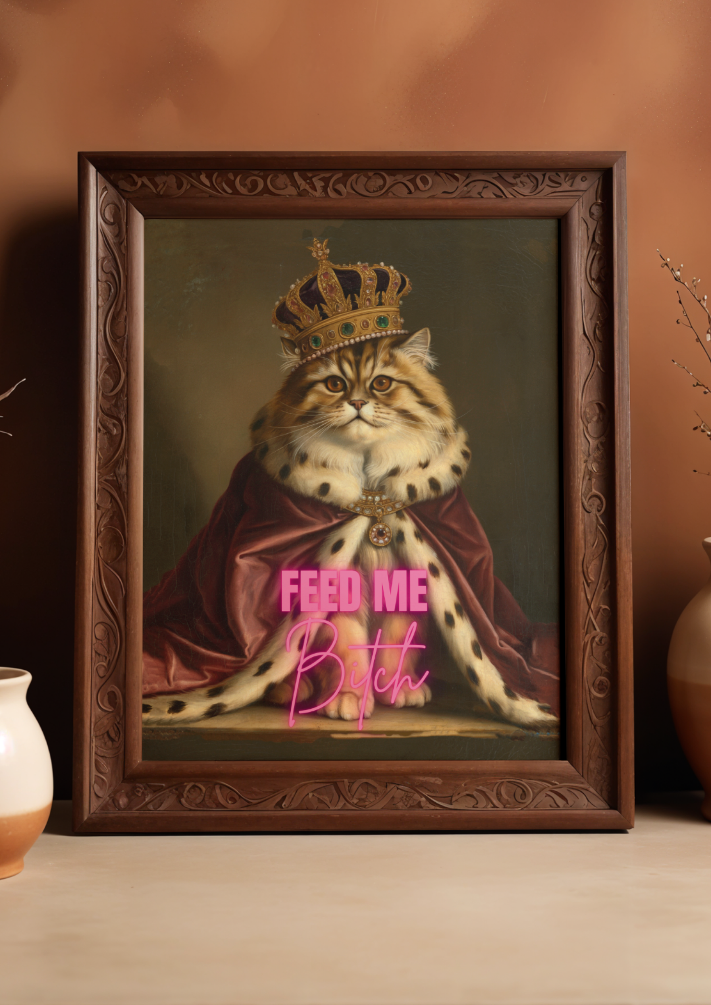 Feed Me, Bitch - Cat Art Print
