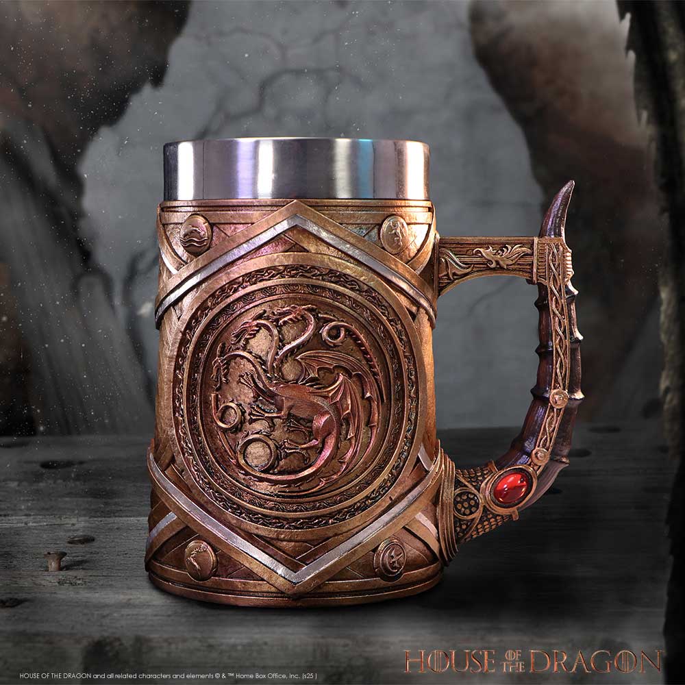 House of the Dragon Targaryen Crown and Dagger Tankard — ‘Fire & Blood’ in Every Sip