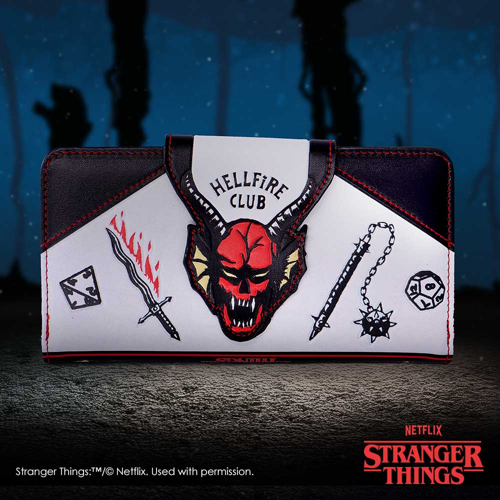 Stranger Things Hellfire Club Embossed Purse — Organise Your Essentials… Without Summoning Demogorgons 🖤🗝️